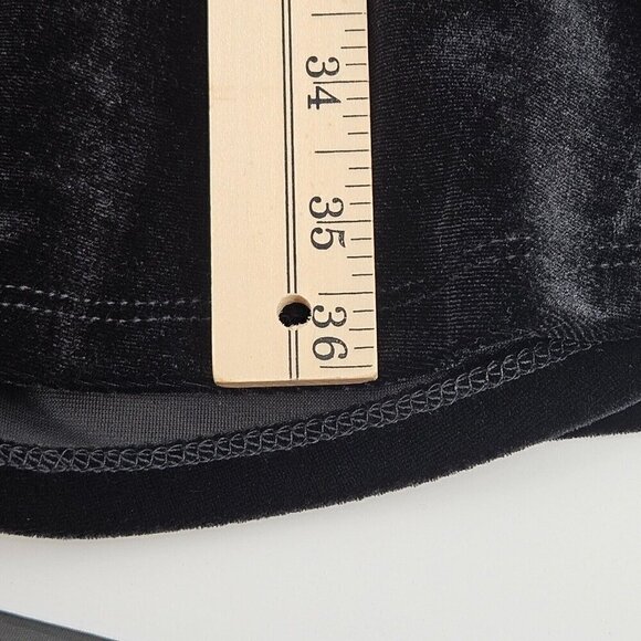 Hot Topic Black & White Collar Velvet Mini Dress Women's Size XXL Fit & Flare - Picture 10 of 11